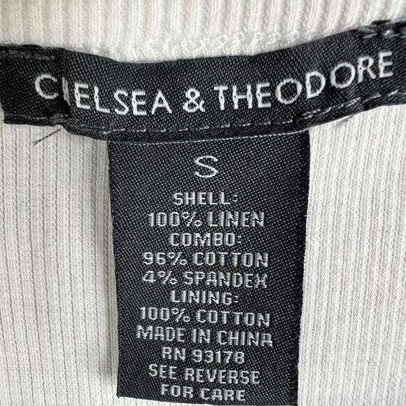NWT Chelsea & Theodore Womens S Linen Babydoll Dress Sleeveless Pockets Beachy - Picture 13 of 16